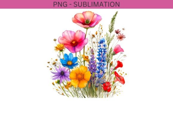 Download Watercolor Flower PNG Instant Download - Png instant download Collection