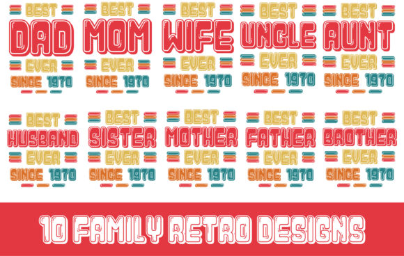 Download 10 Family Retro Designs - 1970 - Retro designs Collection